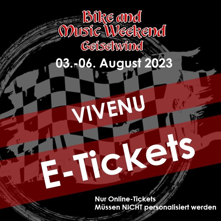 E-Tickets Bike and Music Weekend 2023